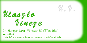 ulaszlo vincze business card